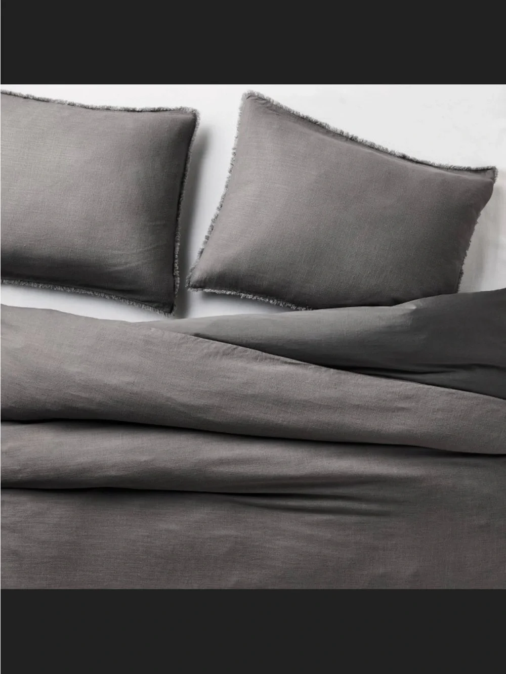 Casaluna Dark Gray Duvet Cover Set